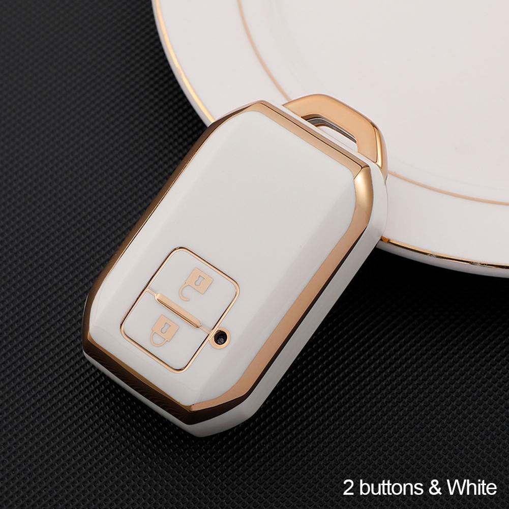 Новый гальванический чехол для автомобильных ключей из ТПУ для Suzuki Spacia MK53S Jimny Sierra Swift Wagon, аксессуары для интерьера, 4-кнопочный замок