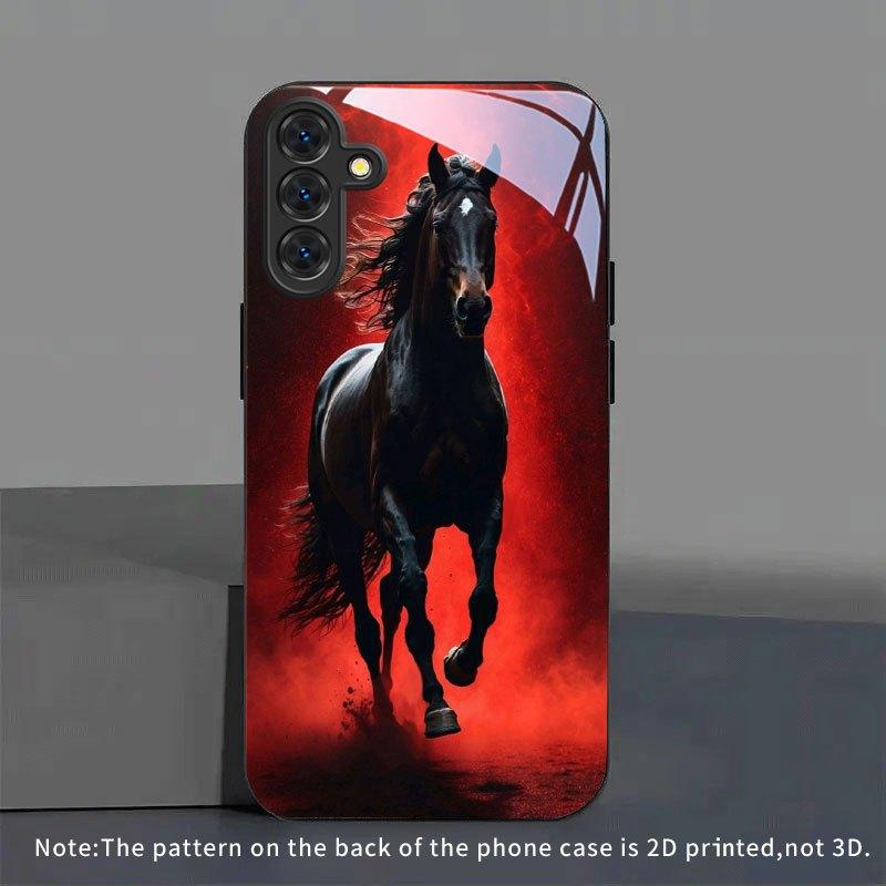 Чехол из закаленного стекла Red Mist Black Horse для Samsung Galaxy S26 S25 S24 S23 S22 S21 S20 fe/plus/Ultra Противоударный