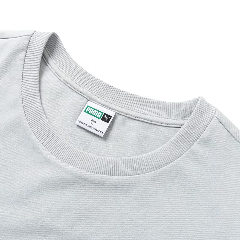 PUMA T Shirts Men's Gray Crew Neck Moderate 630352-10