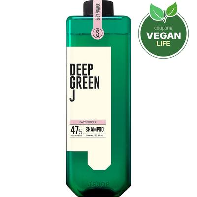 J.Sup Deep Green J Натуральный веганский шампунь с ароматом детской присыпки, 1 л, 1 шт.