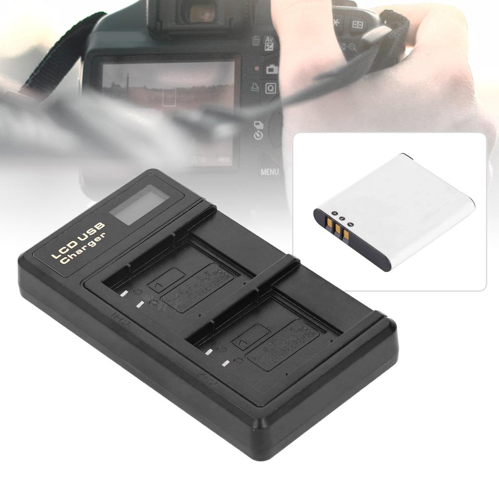 Портативное зарядное устройство для аккумуляторов камеры LI 50B, USB-зарядное устройство для двух аккумуляторов с ЖК-дисплеем