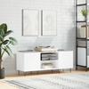 VidaXL Record Cabinet White 121x38x48 Cm Engineered Wood 831676