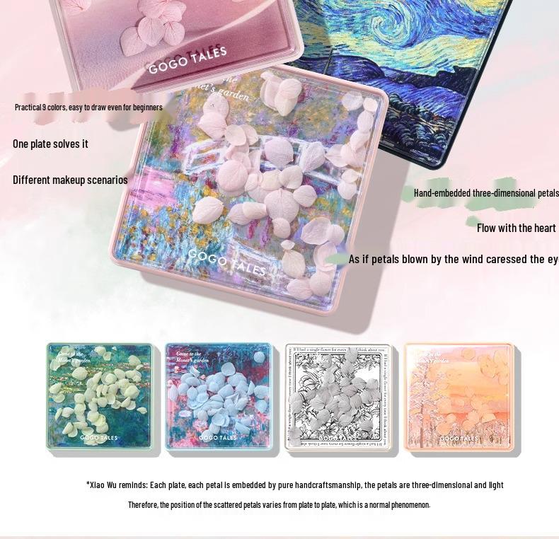 Палетка теней для век GoGoTales GoGo Dance Secret Garden - Летний молочный чай, Землистые тона с матовым, шиммерным и глиттерным финишами