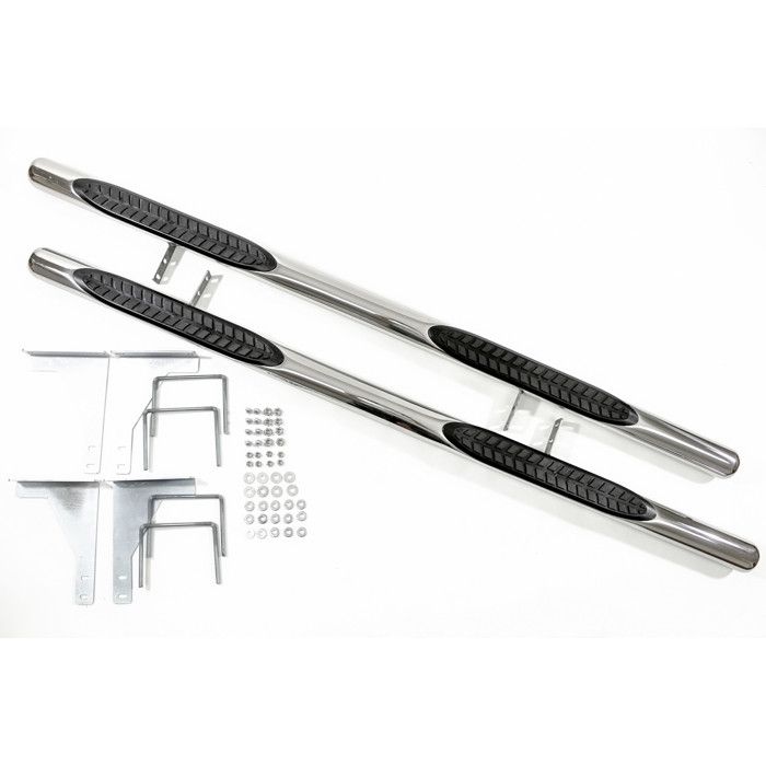 J&J Automotive | Tubes Marche-Pieds Latéraux Marche Pieds Compatible Avec Kia Sorento 2002-2008 5P, 2 Pcs, Fixation