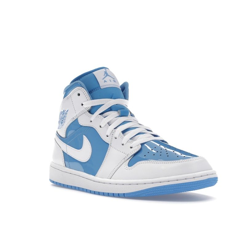 Кроссовки Air Jordan 1 Mid Legend Blue Unisex белые FZ2142-114
