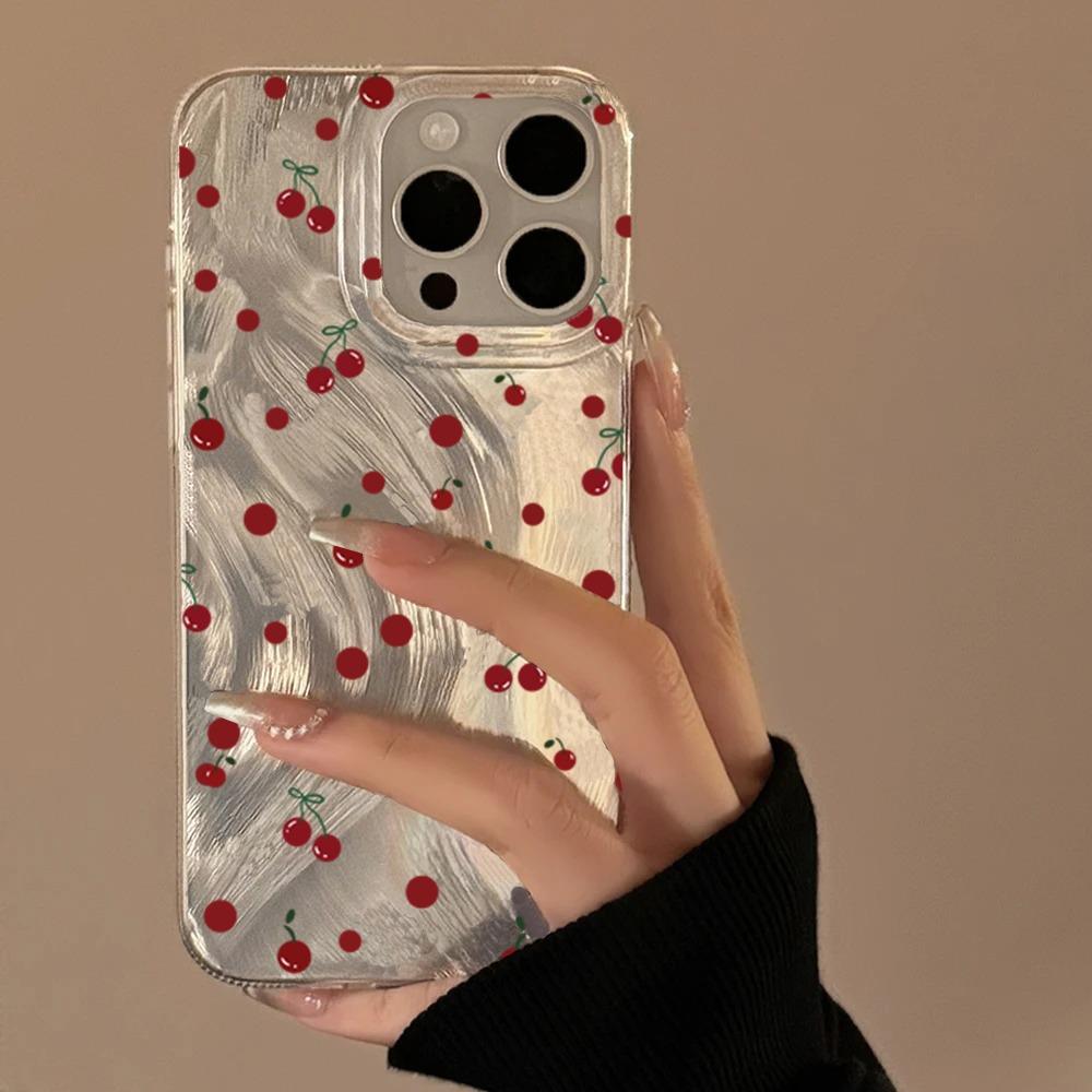 Розовый чехол для телефона с клубникой для iPhone 17 Air 16 15 14 13 12 11 Pro Max Чехол для iPhone 16 15 14 Plus Чехол Funda Bumper