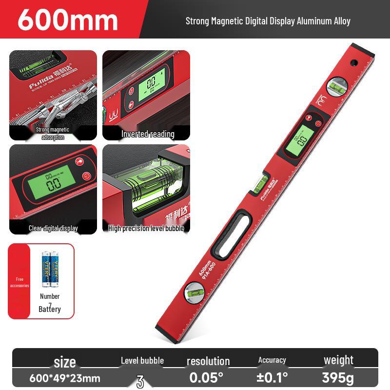 Precision Digital Angle Measuring Level with Strong Magnetic Base