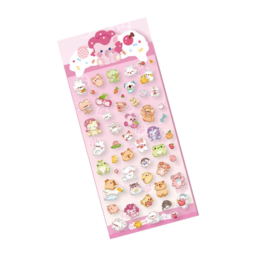 Мультфильм 3D наклейки Водостойкие животные бабочка наклейка для планировщика пенал телефон чехол бутылка для воды скейтборды