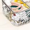 Transparent Desktop Bin Hair Accessories Case Water Ripple Jewelry Organizer with Press Open Lid Storage Box for Dressing Table Office