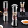 Перечница с видимым дизайном, пищевая, двухголовочная, регулируемая, легко моющаяся, ручная, из нержавеющей стали, для перца, соли, приправ