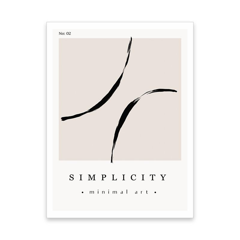 Бохо Абстрактные Линии Ботанические Листья Простота Постеры Холст Живопись Настенное Искусство Принт Картины Гостиная Интерьер Домашний Декор