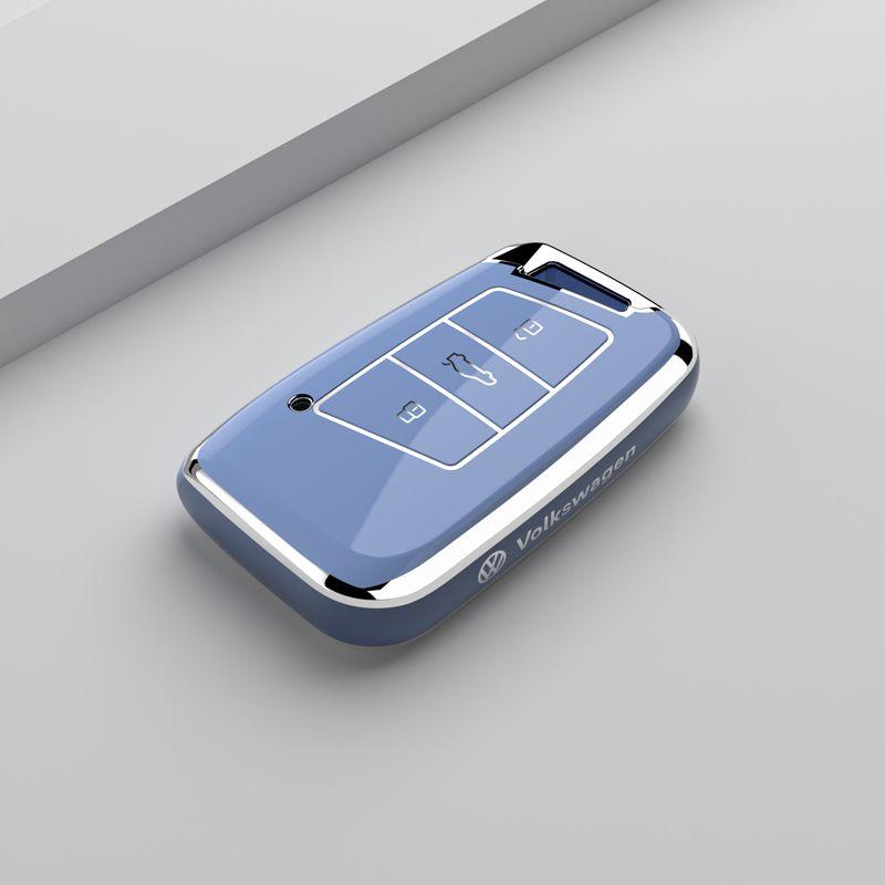 opq1 Soft TPU Car Key Case Cover Holder Shell Bag For VW Volkswagen Passat B8 Tiguan Magotan Protector Keychain Keychain Accessories