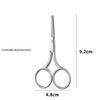 Round-Head Eyebrow & Nose Hair Trimming Scissors for Makeup, Beard, and Embroidery, Pointed Tip for Precision Beauty.