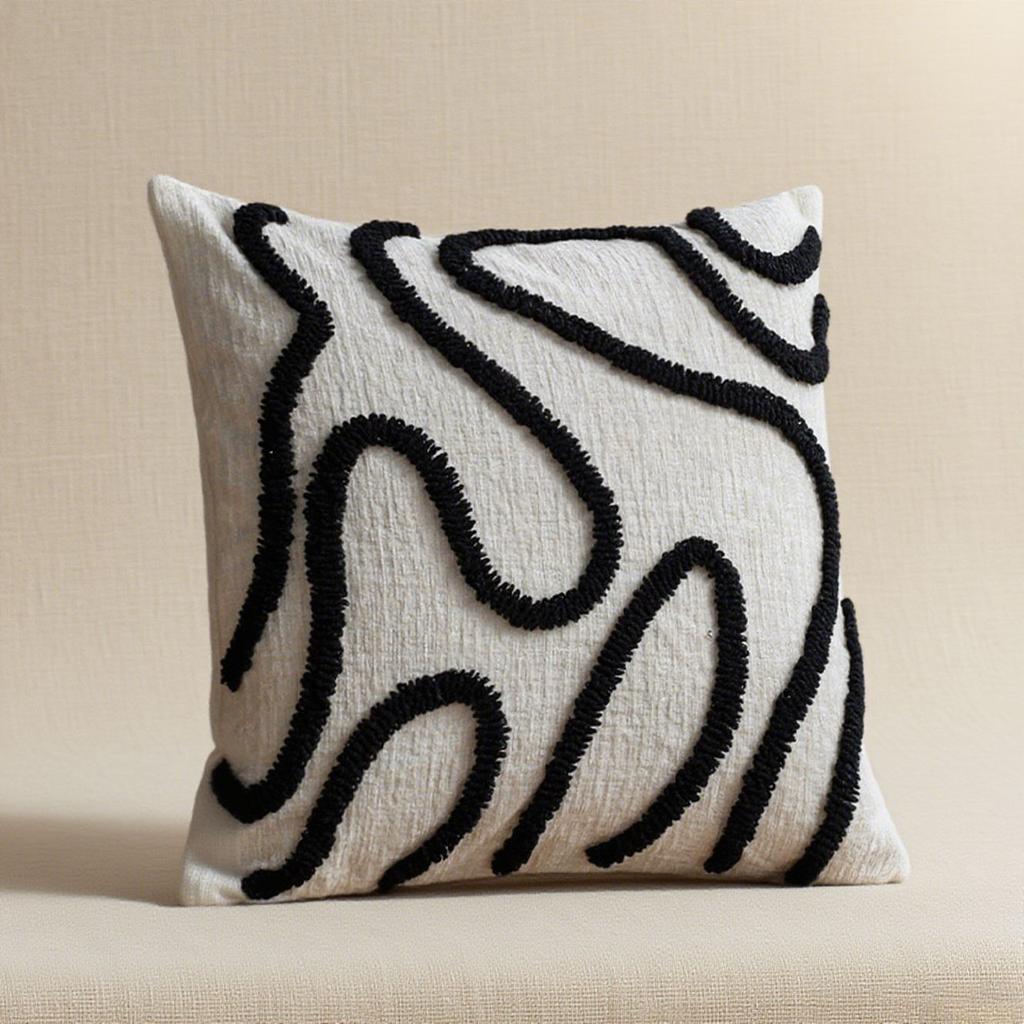 Bohemian Shawl Pillow Cover Set, Embroidered Geometric Pattern Decorative Cushion Covers for Living Room and Bedroom, Sofa Home Décor with Zipper