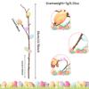 35CM Length Easter Egg Branch Fake Bouquets Egg Design Fake Plant Bouquet Artificial Branch Shape Vase Ornament Home Decor