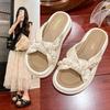 Cool Slippers Women's Summer Outer Wear Fashion 2025 New Beautiful with Skirt Platform Beach Sandals Pregnant Women One-word