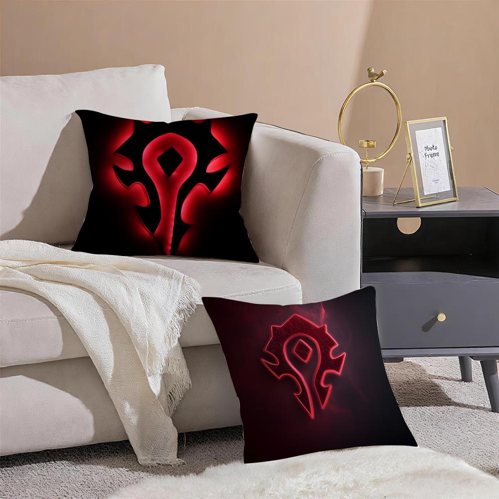 Fashion WWorld Of Warcraft WWOW Cushion Cover Pillowcase Short Plush Invisible zipper Room Sofa Cushion Cover
