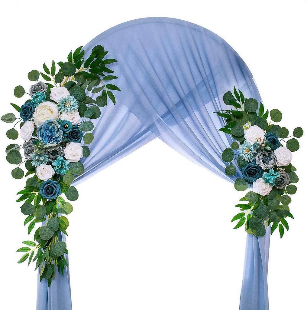 Свадебная композиция из трех частей, арка, цветочная зона приветствия, дверь, арка, банкетный стиль, обеденный стол, дверь, украшение, имитация цветка