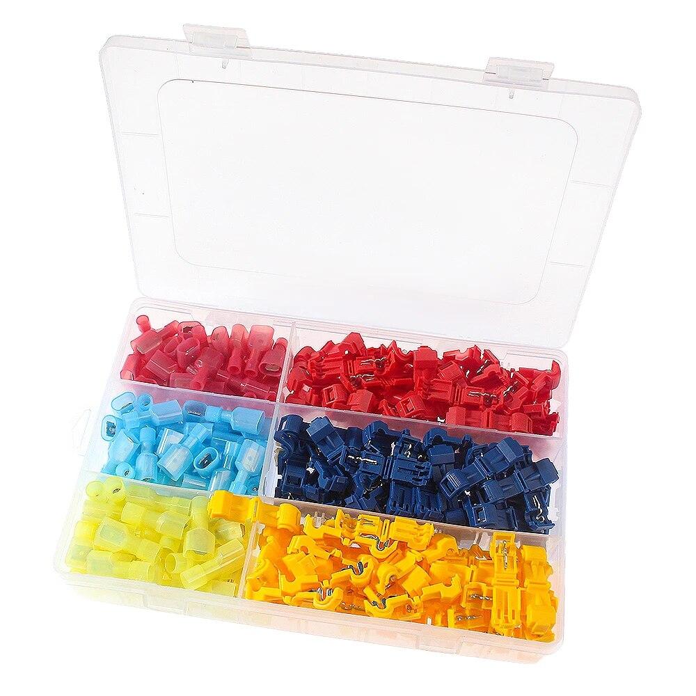240PCS Quick Electrical Cable Connectors T-Tap Connector Kit, Scotch Lock Electric Quick Splice Terminals, Wire Cable Connectors