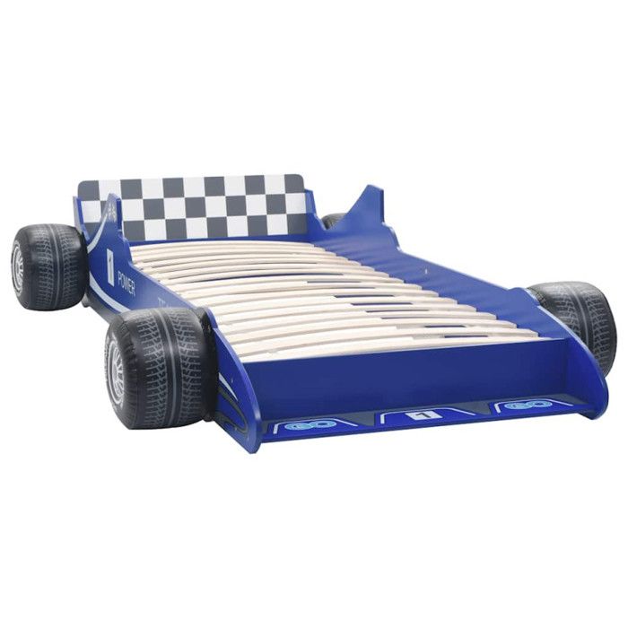 VidaXL Children's Race Car Bed 90 X 200 Cm Blue