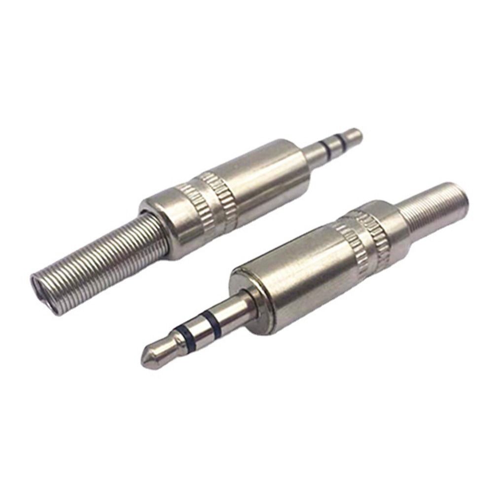 With Soldering 3.5mm Stereo Plug 3-Pole Audio Headphone Jack 3.5 Plug & Jack Adapter