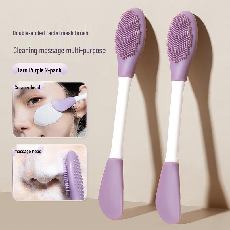 Dual-Ended Silicone Facial Brush & Scraper