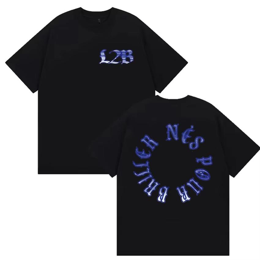 Rapper Nes Pour Briller L2B Album 2026 Print T Shirts Unisexs Pop Fashion Retro Short Sleeve Tshirt pure Cotton Tshirt Streetwear