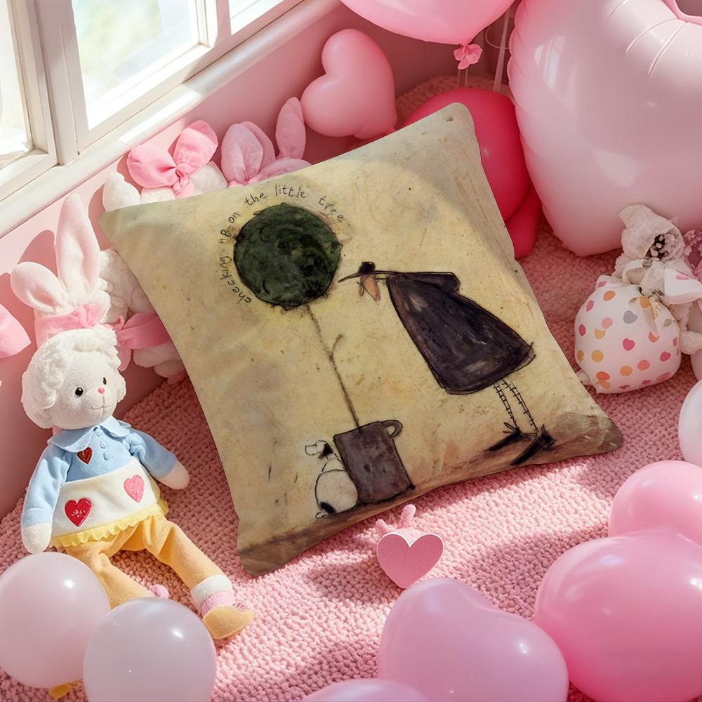 S-Sam Toft Арт Картина Наволочка с Рисунком Подушки для Гостиной Дивана и Декора Спальни