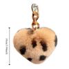 Fluffy Hairball Key Rings Plush Leopard Pompom High-End Love Car Key Chain  Gift