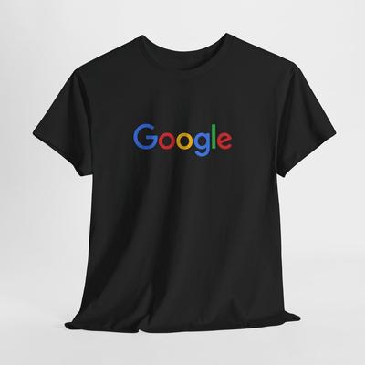 Черная футболка Google – Унисекс футболка с логотипом технологической компании для мужчин или женщин