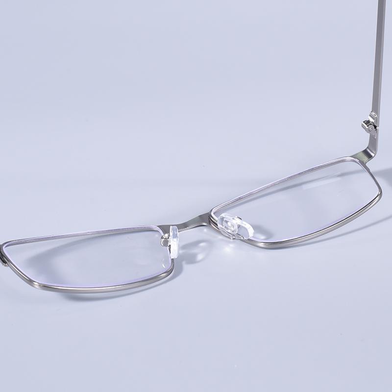New Anti Blue Light Blocking Reading Glasses Men Metal Frame Business Prescription Computer Reader +100+150+200