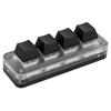 Mini 4 Key Gaming Keyboard Mechanical Keypad Type C To USB Interface Programming Black with RGB