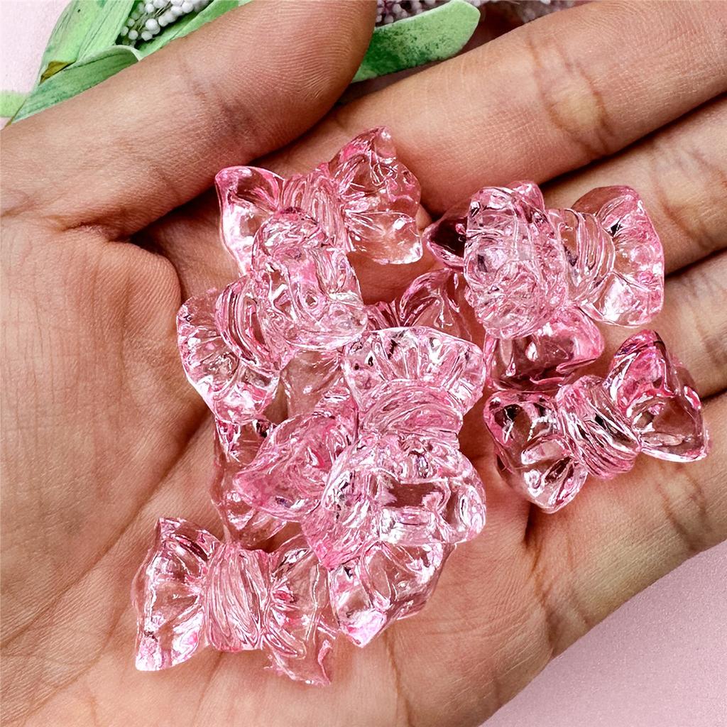 Handmade Accessories Transparent Acrylic Crystal Jewelry Candy 10Pcs Fashion Making Material 16*24.2mm DIY Phone Chain Beads  Beads