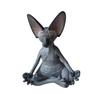 Meditation Yoga Happy Cat Whimsical Buddha Sphinx Cat Statue Art Deco Sculpture Outdoor Garden Statue 3D Home Decor