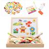 Children Wooden Multifunction Animal Puzzle Magnetic Writing Drawing Board Blackboard Learning Education Toys for Kids TMZ