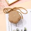 Cute Handmade Kids Straw Bag Flower Shape Woven Crossbody Bag Summer Beach Bag for Children Girls