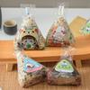 50/100Pcs Lovely Cartoon Triangle Rice Ball Packing Bag Seaweed Onigiri Sushi Bento Making Mold Bento Accessories Sushi Bags
