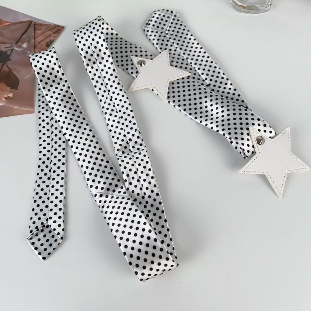 Elegant Polka Dot Waist Belt Spicy Girl Long Vintage Scarf Fashion Leopard Print Scarf  Party