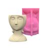 Succulent Plant Silicone Mold Short Haired Girl Flower Pots Mould Practical Concrete and Gypsum Mould for Floral Planter