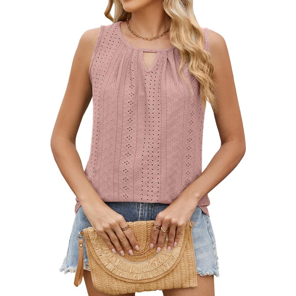 Женская летняя майка без рукавов, деловая повседневная одежда 2025, базовая свободная нарядная рабочая рубашка