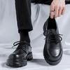 Повседневные британские туфли дерби на платформе, мужские, высокого класса, черные, свадебные, с низким берцем, ботинки Martin 65221-A