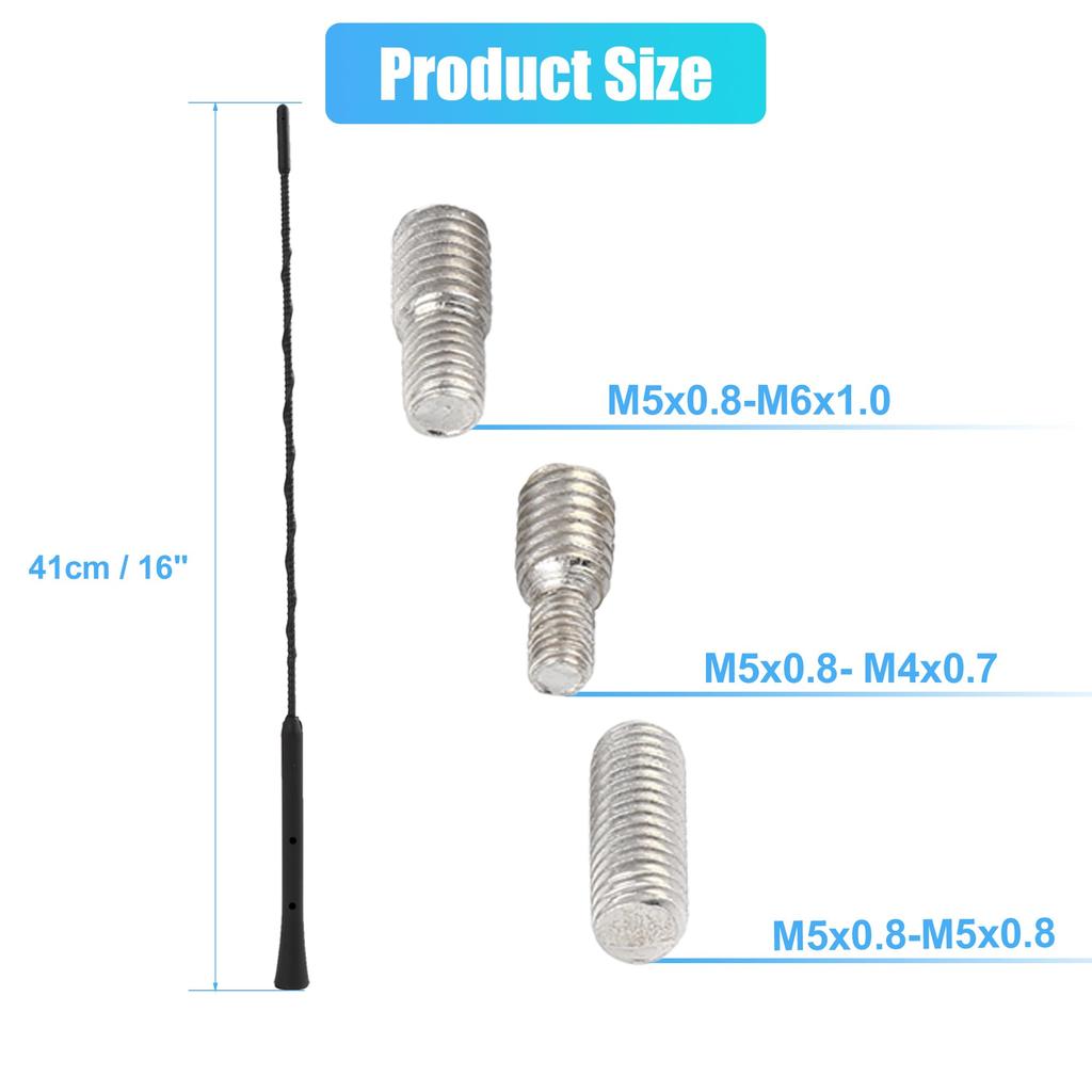 uxcell Автомобильная сигнальная антенна, Радиоантенна, AM FM антенна, Антенна гибкая, Антенна стерео