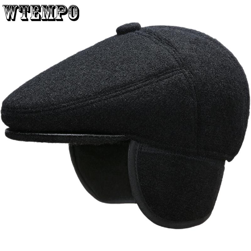 Шапки для мужчин среднего и пожилого возраста, зимние, для пап, для осени и зимы, для защиты ушей, сохраняющие тепло, шляпа-утконос