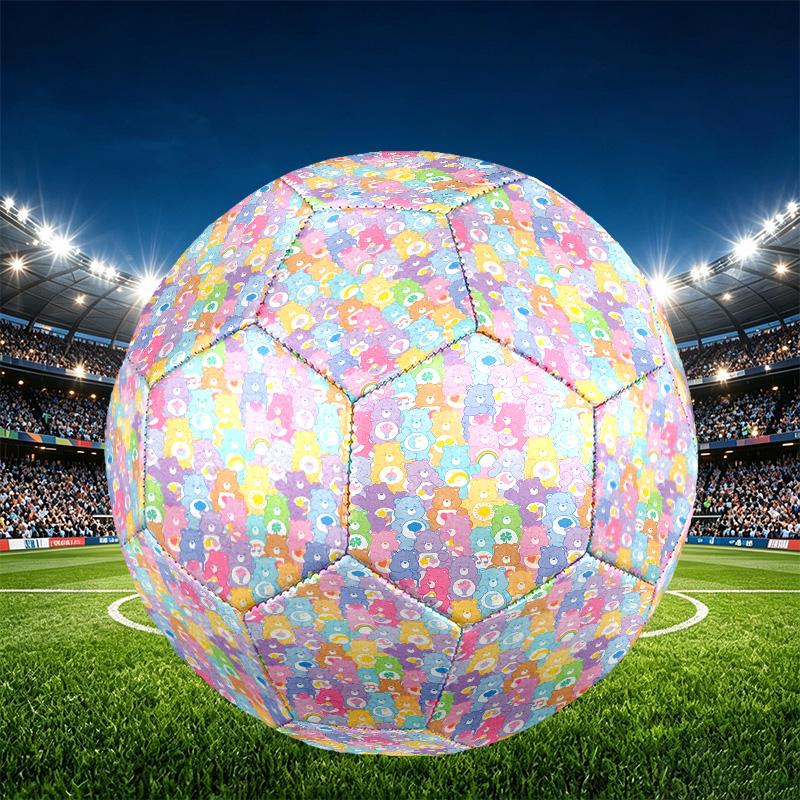 Care Bears Print Size 5 Soccer Ball, PU Wear Resistant Football for Match Training and Daily Practice, Birthday Gift for Soccer Fans