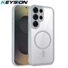 KEYSION Прозрачный магнитный чехол для телефона Samsung S23 S24 S25 Ultra 5G Мягкий силикон+ПК HD Clear Простой ударопрочный задний чехол для Galaxy S25+ S24 FE