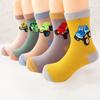 5 Pair Lot Anime Socks For Children Funny Socks For Boys Sport Socks Cotton