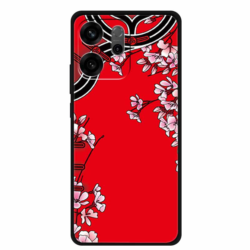 For Oppo Reno14 F Case 3D Flowers Emboss Phone Cases for Oppo Reno 14 F Reno14F 5G Back Protective Covers Soft Silicone Bumper