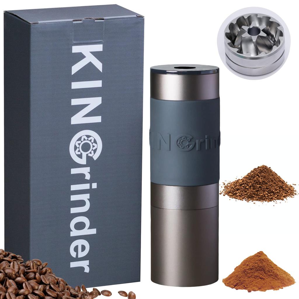 KINGrinder K1 Hand Coffee Grinder, 160-Level Internal Grinding Adjustment, Conical Metal Blade for Superior Uniformity, 25g Capacity