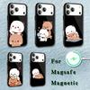 Милый чехол для телефона BuBu DuDu Для iPhone 17,16,15,14,13,12,11,Pro,Max,Plus,Mini,SE4,E Магнитный Magsafe Беспроводная зарядка
