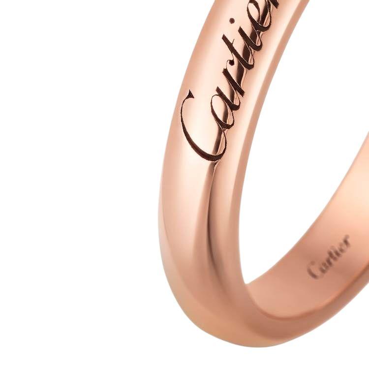Cartier C De Классическое узкое кольцо из 18-каратного золота Унисекс кольца Розовое золото B4232500